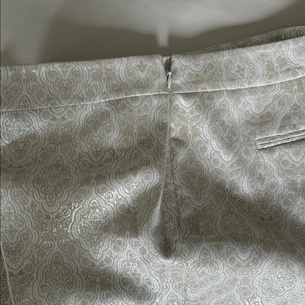 Talbots Cream Patterned Ankle Pants - image 2